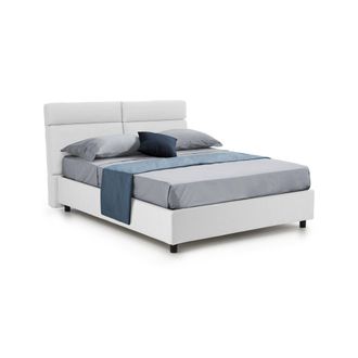 Dmora Cama Doble Ator, Cama Doble Desenfundable, Contenedor Made In Italy, Tama&ntilde;o Colch&oacute;n 160x200 Cm, Blanca