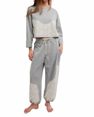 Free People Womens Sunday Best Lounge Set In Heather Gray