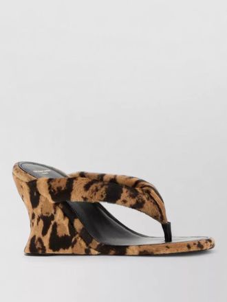 Balenciaga gaeta calf hair wedge heel sandals