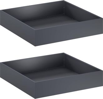 vidaXL Macetero De Jard&iacute;n 2 Uds. Gris Antracita 100 X 100 X 20 Cm Vidaxl