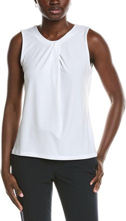 Anne Klein Asymmetrical Pleat Neck Shell