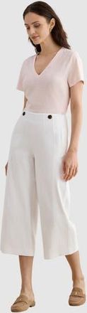Hobbs London Kimmi High Rise Culotte Trousers in White at Nordstrom, Size 12