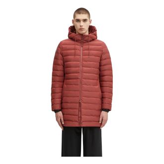 Rains Lohja Curve W3T3 Cappotto Imbottito con Cappuccio - - Jackets - Uomo - Arancione - S