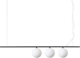 Ideal Lux Perline Plaf&oacute;n Colgante Barra 3 Luces Negro - Ideal Lux