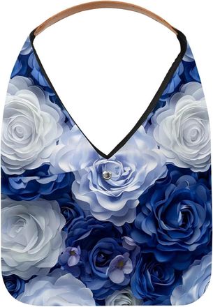 Generic Roses Pretty Pattern Reusable Lightweight Grocery Bags - Foldable Into Compact Pouch, Washable & Sturdy, Multipurpose for Shopping and Travel