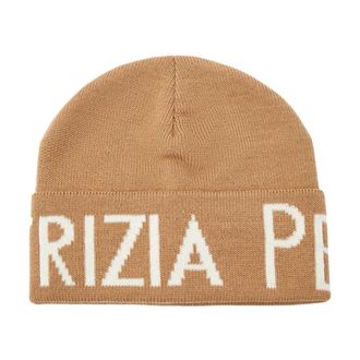 Patrizia Pepe Wollen Trui - Dames - Hoeden - Beige - ONE Size - Wol - Accessoires