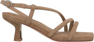 Alma En Pena Mini su&egrave;de sandaal - Dames - Sandalen met hakken - Bruin - 41 EU - Su&egrave;de - Schoenen