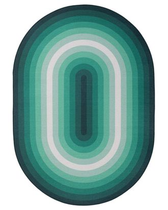 benuta Alfombra de tejido plano verde 140x200