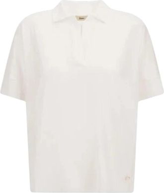 Herno Poloshirt met korte mouwen - Dames - Polos - Wit - M - Katoen - Tops