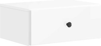vidaXL Mesita De Noche De Pared Con Caj&oacute;n Brillante 49 X 34,5 X 20 Cm Vidaxl
