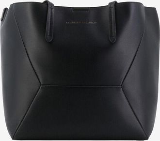 Brunello Cucinelli Shopper aus weichem Glattleder