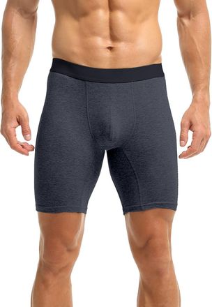 Generic Mens Compression High Waist Boxer Shorts Tummy Slimming Body Shaper Mens Sports Boxer Briefs Anti Chafing Athletic Underpants Seamless Girdle Boxers B