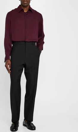 Saint Laurent Mens Wool Gabardine Pants