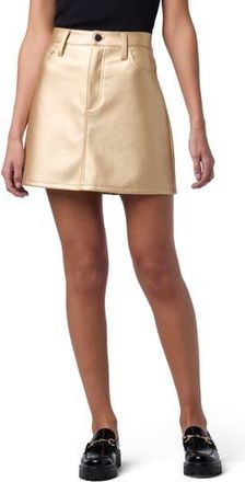 Joe's Metallic Faux Leather Miniskirt in Gold at Nordstrom Rack, Size 26