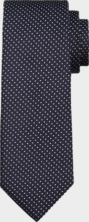 Canali Men & apos;s Silk Polka Dot Woven Tie