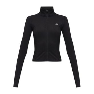adidas Logo Sweatshirt - Dames - Vesten met rits - Zwart - 2XS - Leer - Hoodies & sweatvesten