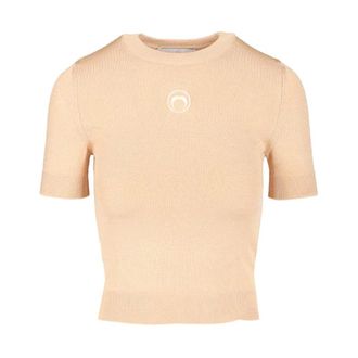 Marine Serre Moon Top - female - Marine Serre - T-Shirts - Beige - L - Tops