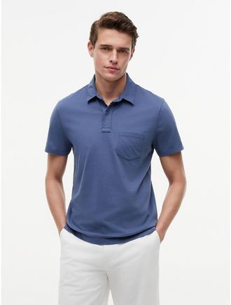 Tommy Hilfiger Mens Regular Fit Jersey Pocket Polo - Blue - XXXL