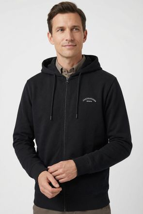 Jack & Jones Kapuzensweatjacke JACK & JONES JJCOLLEGE LOGO SWEAT ZIP HOOD, Herren, Gr. XL, schwarz, Sweatware, Obermaterial: 80% Baumwolle, 20% Polyester, unifarbe