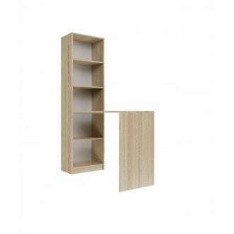 Topeshop Kaffi - Scrivania in stile scandinavo con libreria - 50x125x181 - 5 ripiani