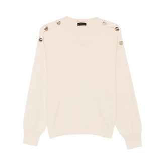 Liu Jo Maglia Girocollo - - Knitwear - Donna - Beige - M