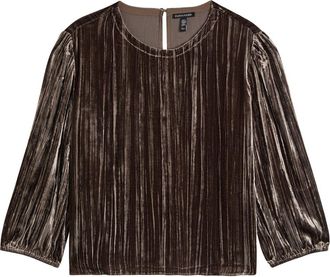 Eileen Fisher Eileen Fisher Textured Velvet Blouse - Brown - L (UK 18-20 / XL)