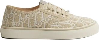 Dior Schoenen, Dames, Beige, 40 EU, Katoen, Saltwind Sneaker