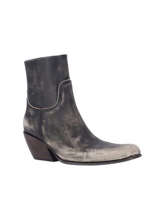 Balenciaga Womens Boots Black Bull Leather