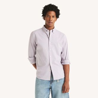Nautica Mens Slim Fit Wrinkle-Resistant Checkered Shirt