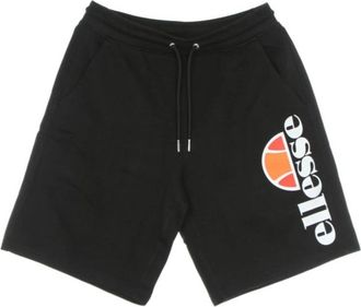 Ellesse Zwarte Verlengde Logo Shorts - Heren - Korte Broeken - Zwart - S - Katoen - Korte Broeken