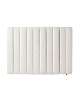 Hannun Cabecero en color blanco tapizado con tejidos naturales 150 cm