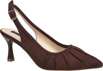 French Connection Ruched Kitten Heel in Brown at Nordstrom, Size 10