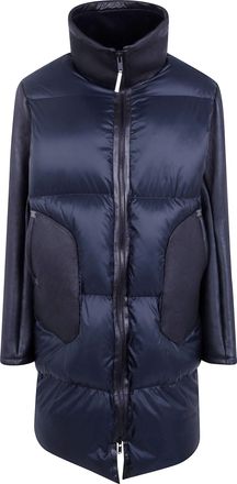 Isaac Sellam Experience Long Jacket Leather Sleeves Obstine