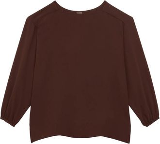 Ines De La Fressange Zee Top - Dames - Blouses - Bruin - S - Katoen - Overhemden