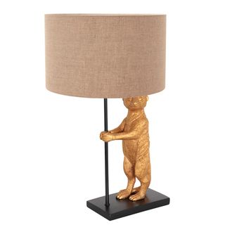Steinhauer Anne Lighting - L&aacute;mpara De Mesa - Animaux - Negro - Lino Metal