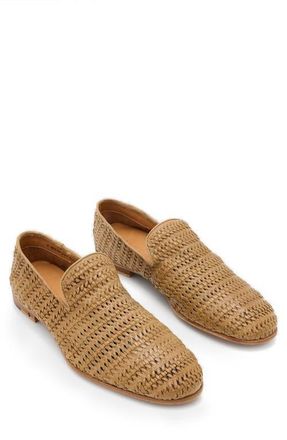 John Varvatos Venice Woven Slip On Shoe in Wood Brown at Nordstrom, Size 11.5
