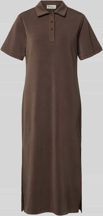 MY ESSENTIAL WARDROBE Polokleid mit Knopfleiste Modell Helle in Taupe, Gr&ouml;&szlig;e XL