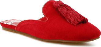 Rag & Co. Cardinal Tassel Velvet Mule in Red at Nordstrom Rack, Size 6