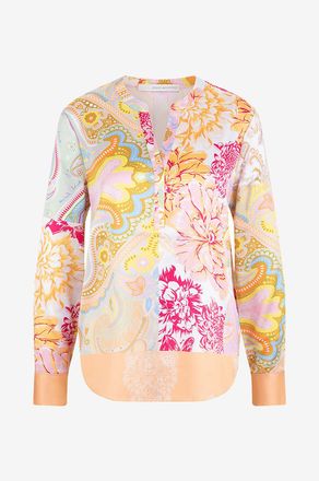Herzen&rsquo;s Angelegenheit Bluse aus Seide mit Bl&uuml;ten-Patchwork-Print