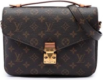 Louis Vuitton Pre-owned Pochette Metis - Dames - Vintage Handtas - Bruin - ONE Size - Leer - Vintage