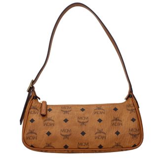 MCM Mcm Frauens Umh&auml;ngetaschen aus braunem/cognacfarbenem Leder