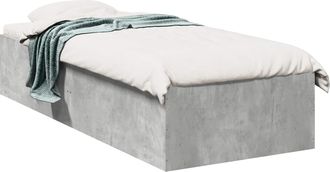 vidaXL Estructura De Cama De Suelo Gris Hormig&oacute;n 80 X 200 Cm Vidaxl
