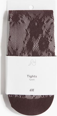 H&M Spitzenstrumpfhose - Red