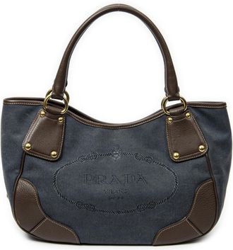 Prada Jacquard Shopping Tote schoudertas