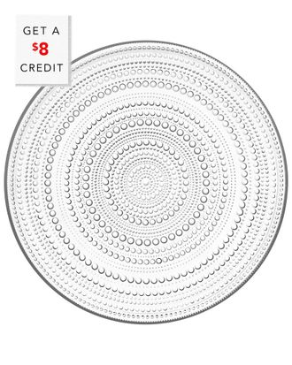 iittala Kastehelmi 12.25In Clear Platewith $8 Credit