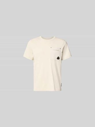 Moose Knuckles Regular Fit T-Shirt mit Brusttasche in Beige, Gr&ouml;&szlig;e XL