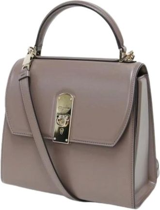 Ferragamo Pre-owned Handbags, female, Gray, Size: ONE SIZE Pre-owned Handbag