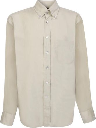 Tom Ford Lyocell Overhemd - Heren - Casual Overhemden - Beige - S - Overhemden