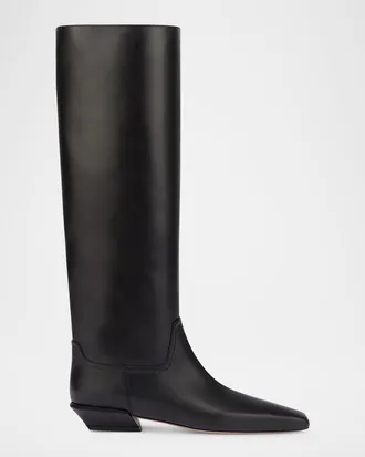 PARIS TEXAS Bettina Leather Knee-High Boots