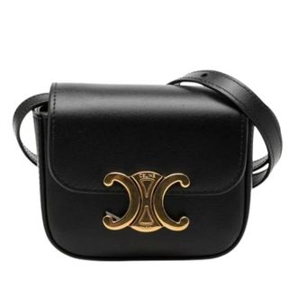 Celine Pre-owned Cross Body Bags, female, Black, Size: ONE SIZE Pre-owned Claude Crossbody Bag